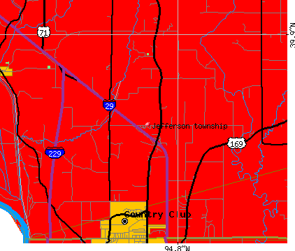 Jefferson township, MO map