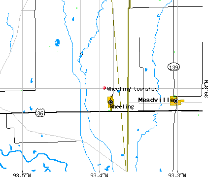 Wheeling township, MO map