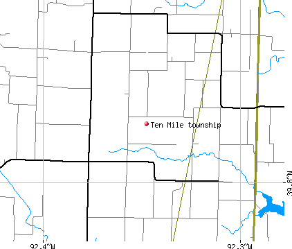 Ten Mile township, MO map