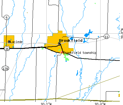 Brookfield township, MO map