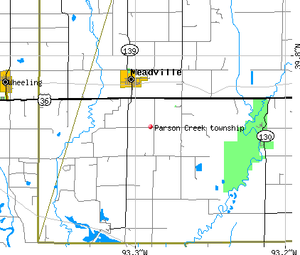 Parson Creek township, MO map