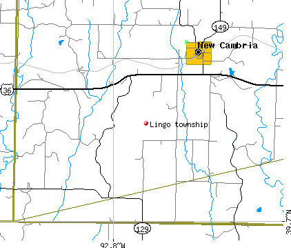 Lingo township, MO map