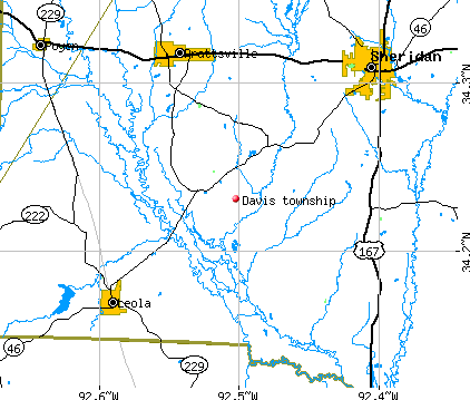 Davis township, AR map