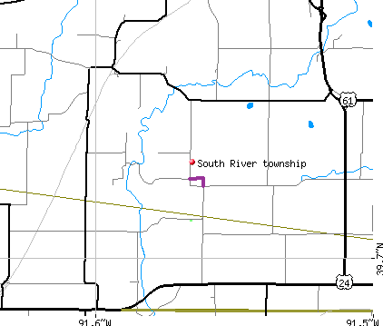 South River township, MO map
