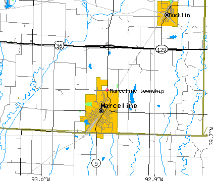 Marceline township, MO map