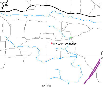 Antioch township, AR map