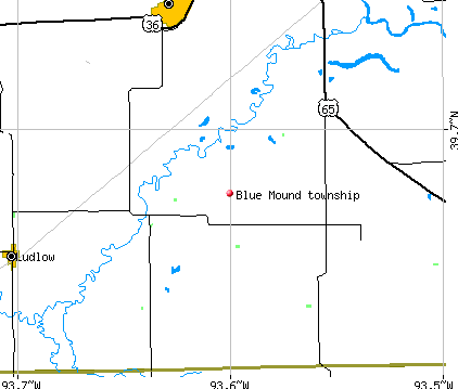 Blue Mound township, MO map
