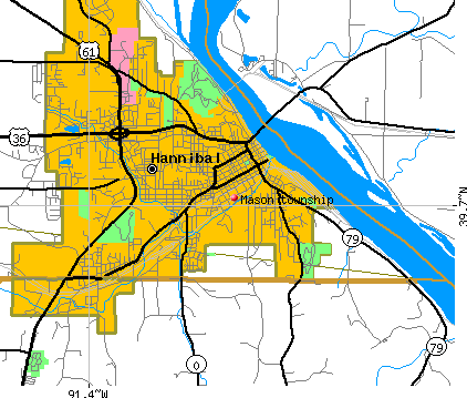Mason township, MO map