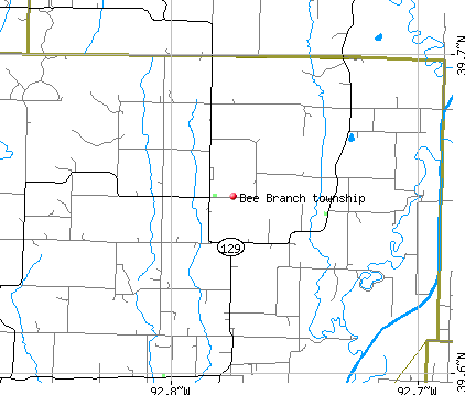 Bee Branch township, MO map