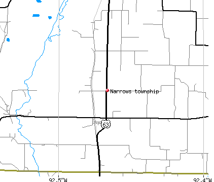 Narrows township, MO map