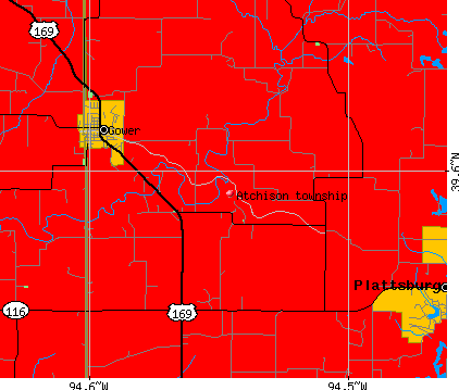 Atchison township, MO map