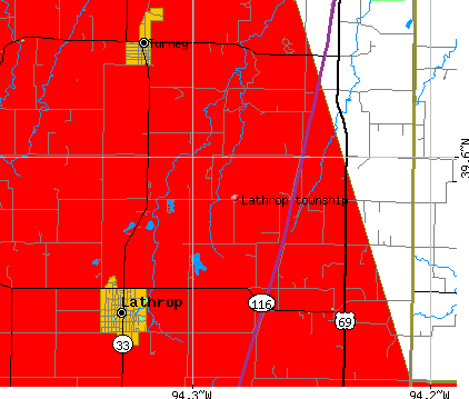 Lathrop township, MO map