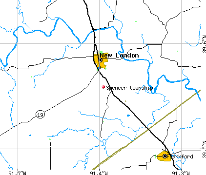 Spencer township, MO map