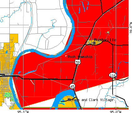 Rush township, MO map