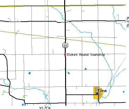 Stokes Mound township, MO map