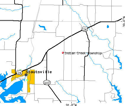 Indian Creek township, MO map