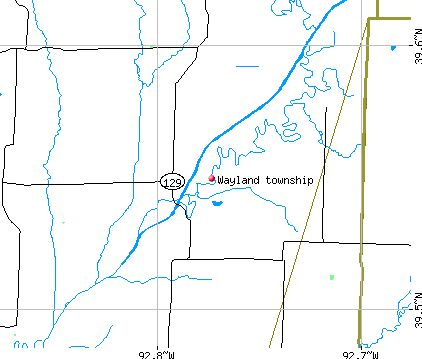 Wayland township, MO map