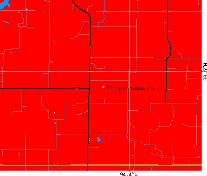 Clinton township, MO map