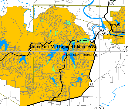 Cherokee township, AR map