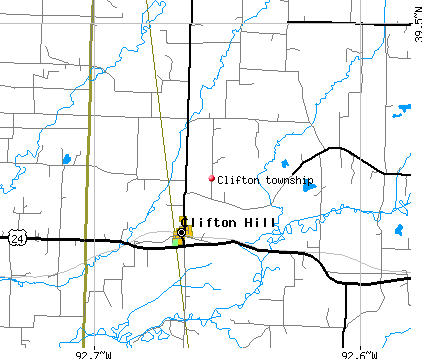 Clifton township, MO map