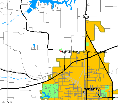 North Sugar Creek township, MO map
