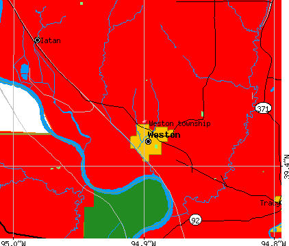 Weston township, MO map