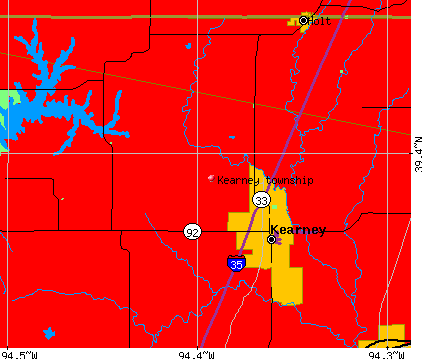 Kearney township, MO map