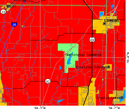 Washington township, MO map