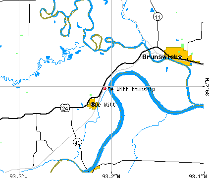De Witt township, MO map