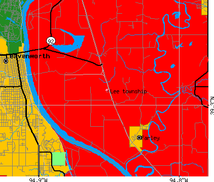 Lee township, MO map
