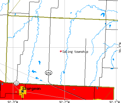 Saling township, MO map