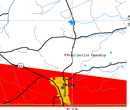 Prairieville township, MO map