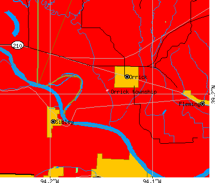 Orrick township, MO map