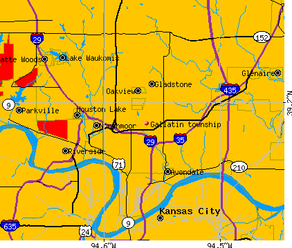 Gallatin township, MO map