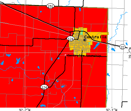 Centralia township, MO map