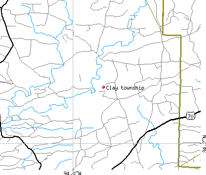 Clay township, AR map