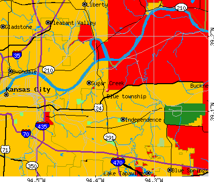 Blue township, MO map