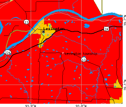 Lexington township, MO map