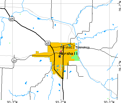 Marshall township, MO map