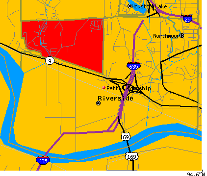 Pettis township, MO map