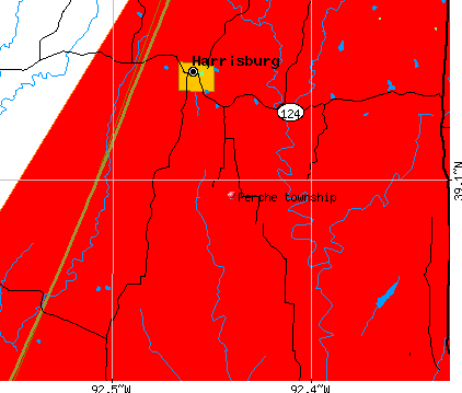 Perche township, MO map