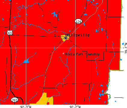 Rocky Fork township, MO map