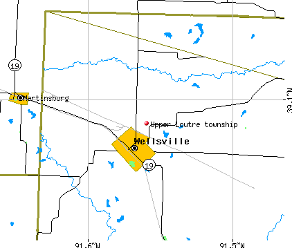 Upper Loutre township, MO map
