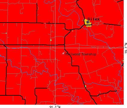 Millwood township, MO map