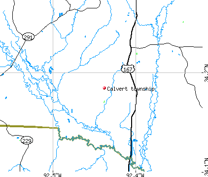 Calvert township, AR map