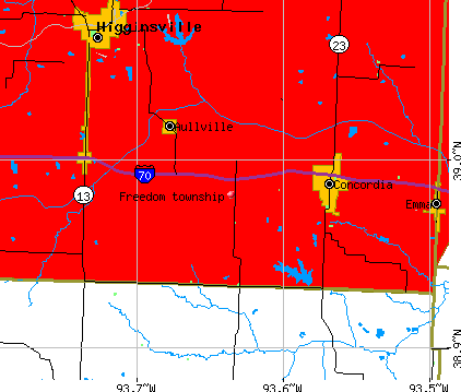 Freedom township, MO map