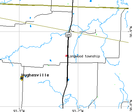 Longwood township, MO map