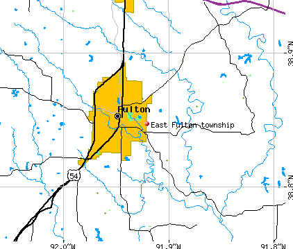 East Fulton township, MO map