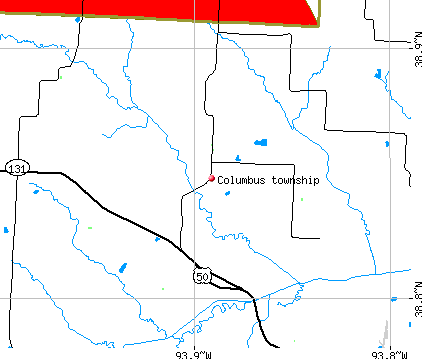 Columbus township, MO map