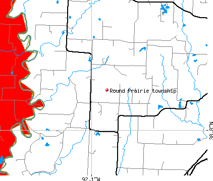 Round Prairie township, MO map